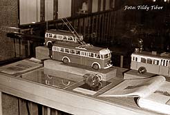 Ikarusz 60 troli és pótkocsi modell, Közlekedési Múzeum 1975